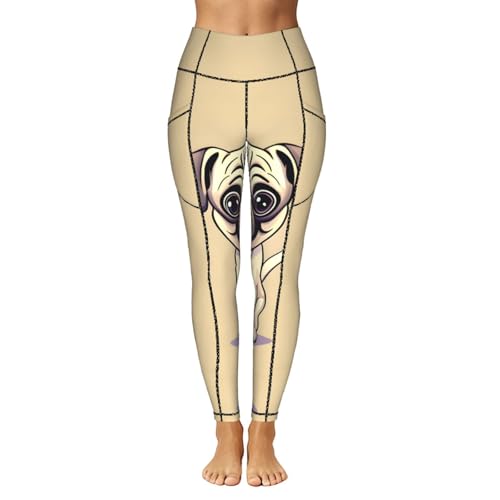 Leggings para correr con estampado de perros y control de abdomen 2