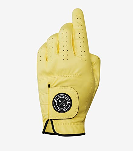 ASHER Men's Premium Canary Golf Glove - Medium (goes on Left Hand)