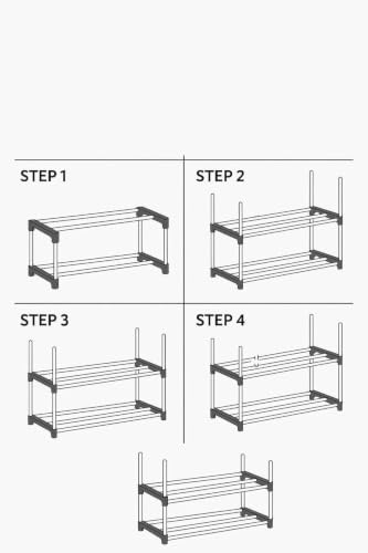 Image of FIGMENT Shoe Rack for Home, Foldable Plastic Shoe Stand with Shelves, Space Saving Footwear Organizer for Bedroom, Entryway, Living Room & Closet, Multi Layer Shoe Storage Rack