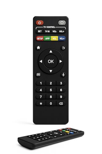 Controle Remoto Universal IR para TV Box Android – Alcance 10m, Botões de Atalho, Economia de Energia, Plug & Play