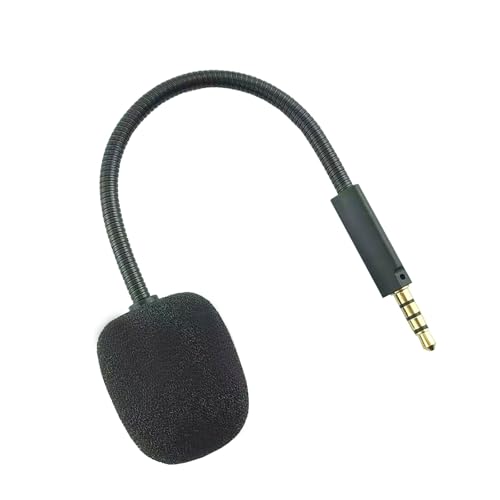 Suseiuua - Pluma de micrófono multiusos de 3,5 mm para auriculares adecuado para jugadores, mejora profesional de interacción de voz y reproducción de micrófono de repuesto con brazo flexible