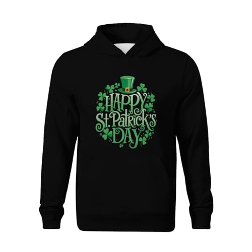 Kids Retro Funny Happy St Patrick's Day Boys Girls Lightweight Kangaroo Pocket Hoodies2