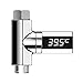 Thermomètre de douche, affichage LED de la température du bain de bébé Thermomètre numérique rotatif étanche Thermomètre à eau numérique LED pour le bain des bébés âgés