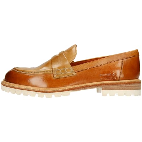 Image of Melvin & Hamilton Women's Brown Animal Print Loafers Size 8.5