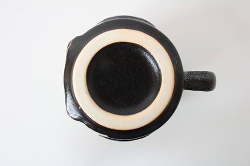 Taza cerámica japonesa Mino ware forma búho 12.8 oz miniatura 7