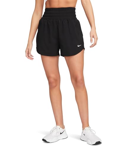 Nike, Mens, One Dri-FIT Ultra High-Rise 3” Brief-Lined Shorts, Black/Reflective Silver, X-Small - image 1