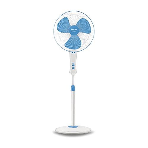 Image of Anchor by Panasonic Fancy Wide 400mm Pedestal Fan | 400 mm Oscillation Fan for Home (2 Yrs Warranty) (Blue, ‎14148BL)