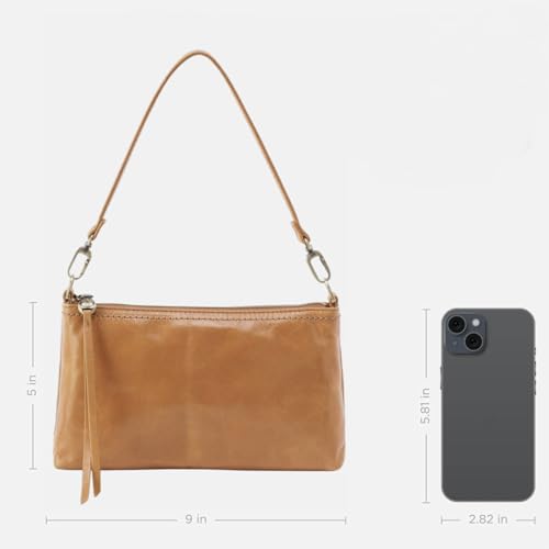 Image of HOBO Darcy Leather Convertible 3-in-1 Crossbody Bag with Removable & Adjustable Strap, Exterior Phone Slip Pocket
