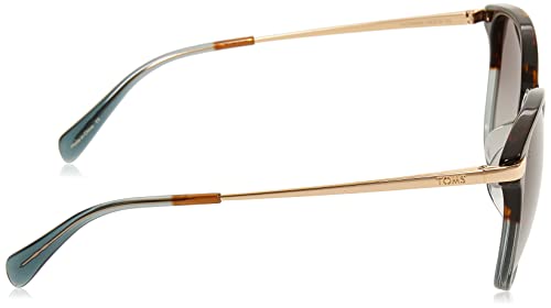 TOMS Sandela 201 Round Eyeglasses for Women - Handcrafted Women's Sunglasses w/Case - UV Protection Glasses w/Case (Tortoise-Shiny Gold, 56mm)3