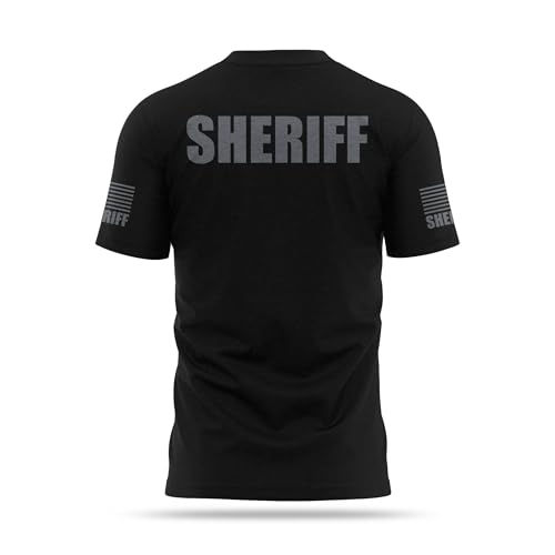 Sheriff Cotton Blend Shirt - USA Patriotic Durable Tee - Soft Comfort. Perfect for on Duty2