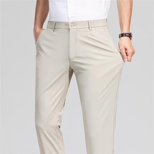 Men Formal Straight Fit Skinny Pant Men Flat Front Slim Fit Wedding Pant Mens Solid Color Business Dress Pants2