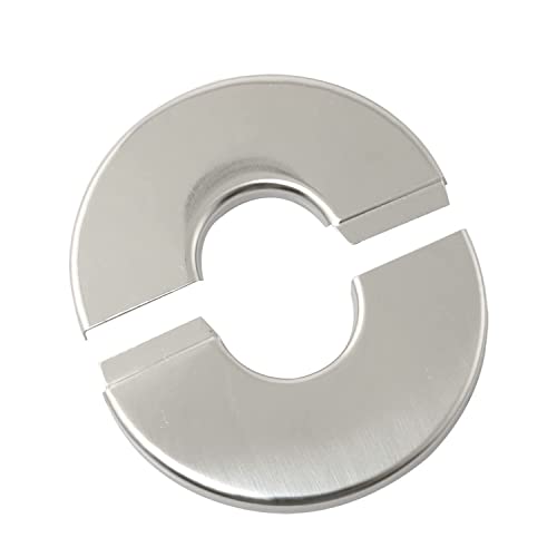Image of 2pcs Wall Split Flange, Stainless Steel Round Escutcheon Plate Wall-mounted Water Pipe Cover Accessories for 41mm Diameter Pipe