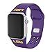 Affinity Bands Louisiana State Tigers Silicone Sport Band compatible with Apple Watch (38/40/41mm Purple)