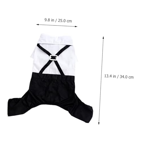 Disfraz formal para perros blanco talla L miniatura 2