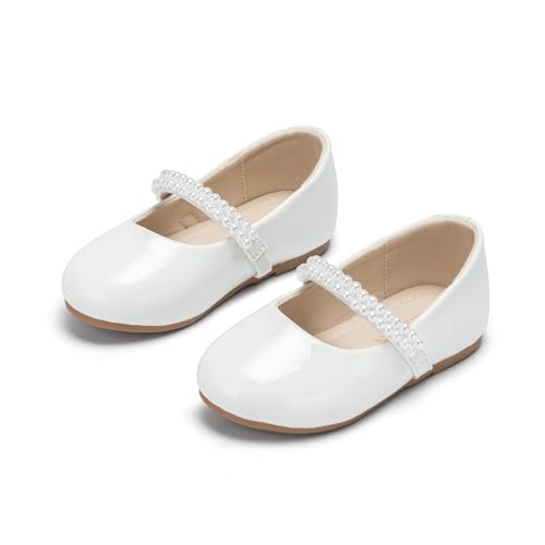 Image of PHIRAMIN Tollder Girl Dress Shoes - Little Girl Ballet Flats for Wedding Party