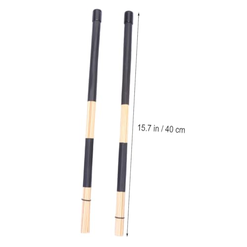 Par de baquetas de madera jazz negras para percusión miniatura 2