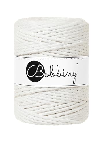 Bobbiny Cordon macramé 3 plis XXL 5 mm (blanc cassé) 100 m