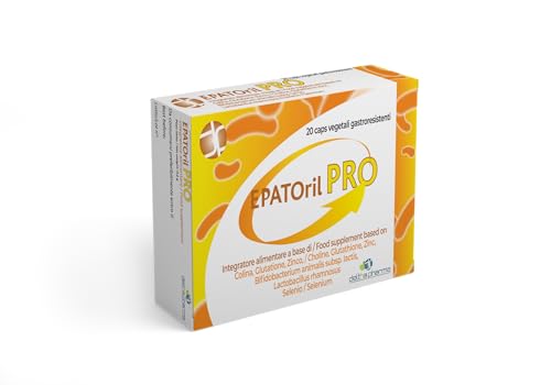 Epatoril Pro Integratore Alimentare per la normale funzione epatica a base di Colina, Zinco, Glutatione, Selenio e Prebiotici