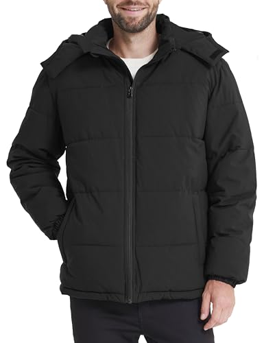 wantdo Men's Warm Puffer Jacket Thicken Waterproof Winter Coat with Detachable Hood3