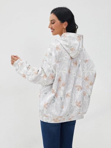 Image of Dsewpaur Camo Hoodie For Women Oversized Long Sleeve Drop Shoulder Fleece Hooded Sweatshirt Pullover With Pocket Outfits