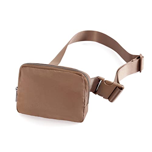 Atgbiem Bauchtasche Damen Stylisch Bauchtasche Herren Klein Brustbeutel Damen Dunkelbraun Brusttasche Ultraleichte Sporttasche Cover