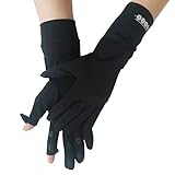CAMSTIC Women's UPF 50+ Sun UV Protection Touchscreen Long Driving Gloves, Black