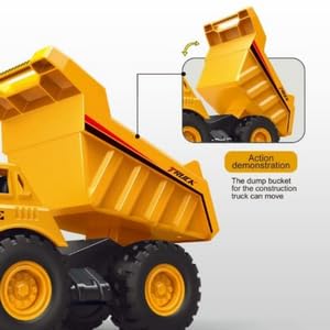 Image of Dumper Truck Construction Vehicles for Kids Pretend Play Toy Trucks Play Set Building Vehicles Set for Kids 3-14 Years (Small Dumper)|Multicolor