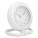 YUMILI Duschuhr, Badezimmeruhr, Hängeuhr, Dusch-Timer, Dual-Use-Hängetischuhr, Badezimmer, Küche, Heimdekoration Geeignet für Toilette (Weiß)