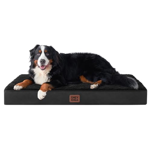 Image of EHEYCIGA Orthopedic Dog Bed Large with Removable Washable Cover, 50IN Black