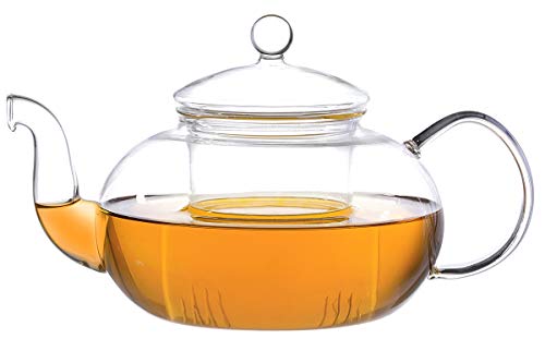 Aricola Glas-Teekanne Melina 1,3 Liter mit Glassieb. Aus hochwertigem Borosilikatglas Cover