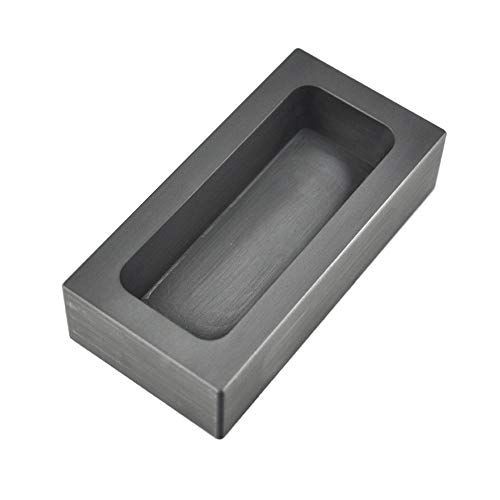 SOFIALXC Creuset en graphite pour fonder des lingots en aluminium doré et argenté (85 x 45 x 30 mm) Cover