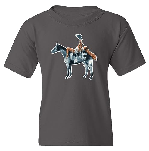 Silver Glitter Horse Cowgirl Renaissance Beyonce Youth Unisex T-Shirt