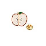 Metalltyp: Zinklegierung Erdbeer Banane Apfel Kiwi Wassermelone Ananas Orange Fruchtnadeln Hartem Email Anstecknadeln Abzeichen Broschen Rucksack Zubehör, Apfel