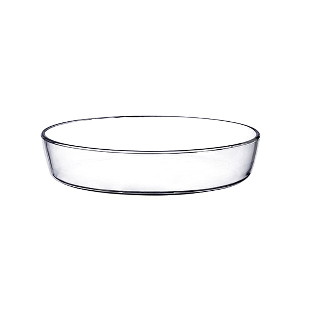 Fuente para Hornear Plato de hornear de vidrio redondo, horno a la mesa de cazuela - platos para hornear para cocinar y servir, lasañas panorámicas, clara Bandejas Horno ( Color : B , Size : 3L )
