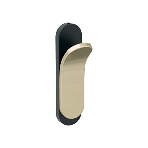 Image of Amerock Unison Single Prong Matte Black /Golden Champagne Wall-Mounted Hook