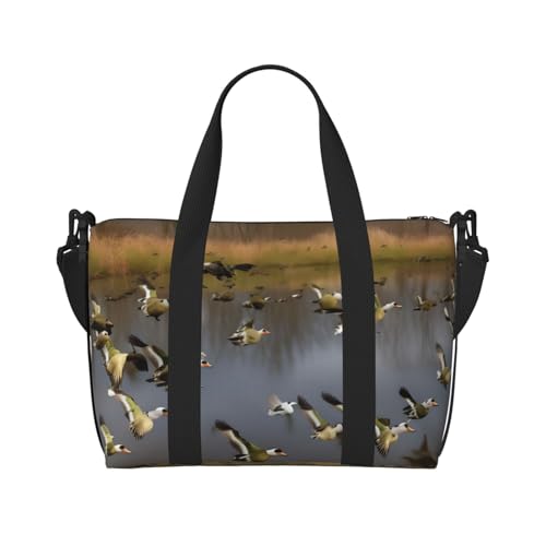 Sac de voyage polyvalent léger pour hommes et femmes avec motif original de canards sauvages