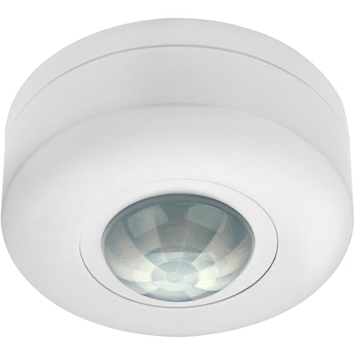 LUCECO LGIP20CSW 01   Detector de Presencia pir Blanco para Montaje en Superficie Techo   360º   pir/Lux   Blanco