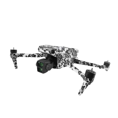 Image of MightySkins Carbon Fiber Skin Compatible with DJI Air 3 - Vintage Damask | Protective, Durable Textured Carbon Fiber Finish | Easy to Apply