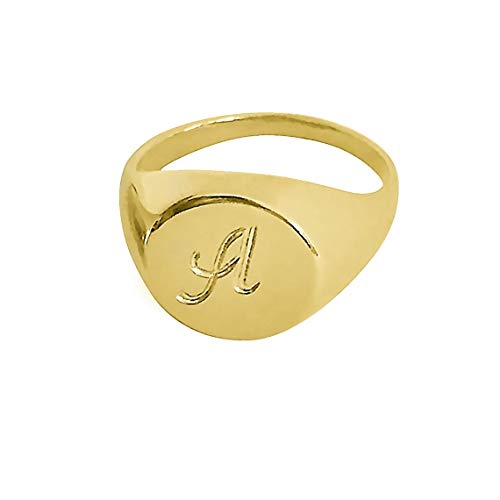 Customized Signet Ring Custom Monogram Letter Ring Fashion Jewelry
