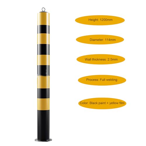 Poteaux de stationnement, balises de signalisation routière - Barrières de sécurité Amovibles de 1200 mm pour allées, parkings, écoles et hôpitaux - Cônes de canalisation résistants pour Une