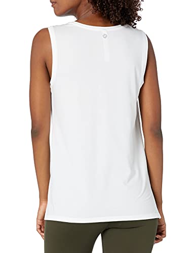 Amazon Essentials Women's Soft Cotton Standard-Fit Full-Coverage Sleeveless Yoga Tank (Available In Plus Size) (Previously Core 10), White, X-Large #TOP1