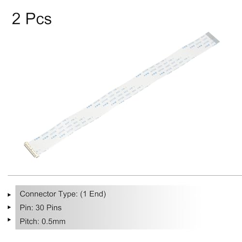 MECCANIXITY Cable Flexible FFC 2 Unidades 30 Pines 200mm miniatura 3