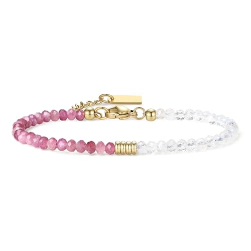 Pulsera para mujer de cristales genuinos y cuentas seleccionadas a mano