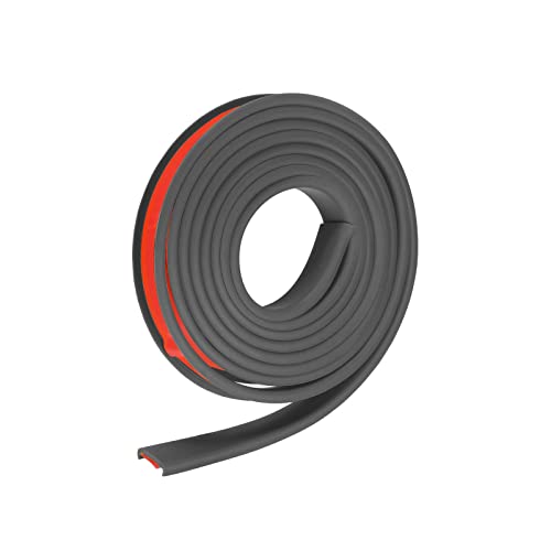 Image of uxcell U Shape Furniture Edge Banding, 2M Self Adhesive Flexible Edging Trim, 5x15mm TPE Edge Guards for Cabinets Furniture Repair Restoration, Black