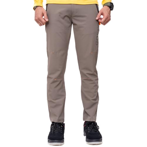 Image of GOKYO Spiti Trekking Pants Ultralight Quick Dry with high Stretch & durablity - Light Weight, Zip Side Pockets, Elastic Waistband for Mens