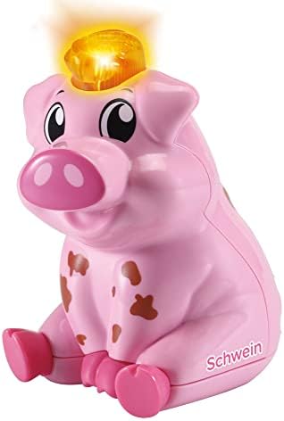 VTech Tip Tap Baby Tiere - Schwein – Interaktives Spielzeug mit Licht und Musik für fantasievolle Rollenspiele – Für Kinder von 1-5 Jahren