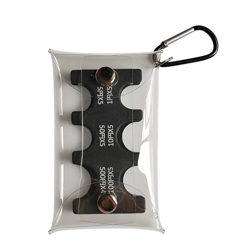 日本円コイン整理ホルダー, ポータブル長方形硬貨ケース, ポータブル6スロット収納ポーチ 男女兼用 旅行 アウトドア 買い物 財布/バッグ用