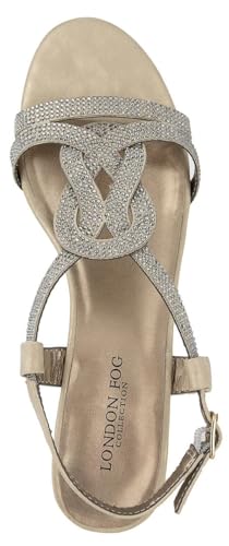Image of LONDON FOG Womens Macey Demi-Wedge Dress Sandals