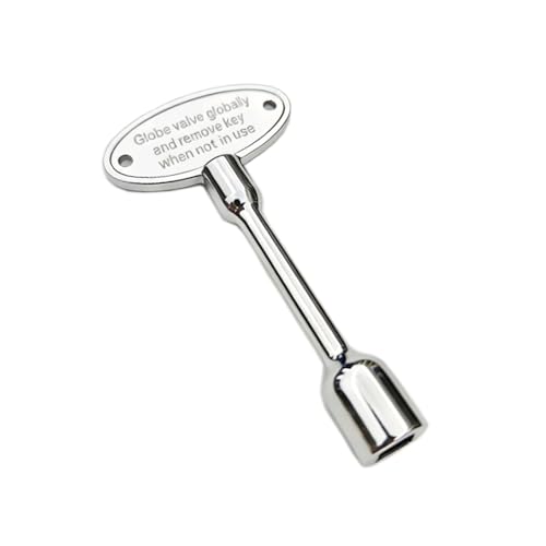 3 Inch Universal Gas Valve Key for Gas Fireplaces and Fire Pit Fits 1/4 and 5/16 Gas Valve Stems Corrosion Resistant Replacement Key Heavy Duty Metal Construction(Silver)