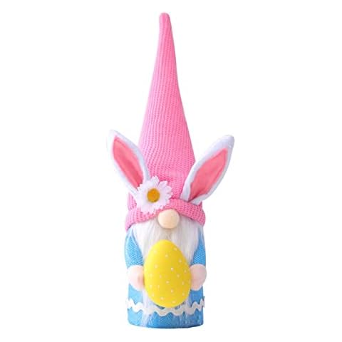 quwewn Easter Faceless Gnome Bunny Doll Easter Decorations Cover